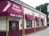 Rail Station Bar and Grill from front